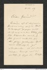 Nachlass Franz Steindachner, Brief von Victor Lang an Franz Steindachner (11.12.1909), Inv.Nr. 286.02, Seite 1